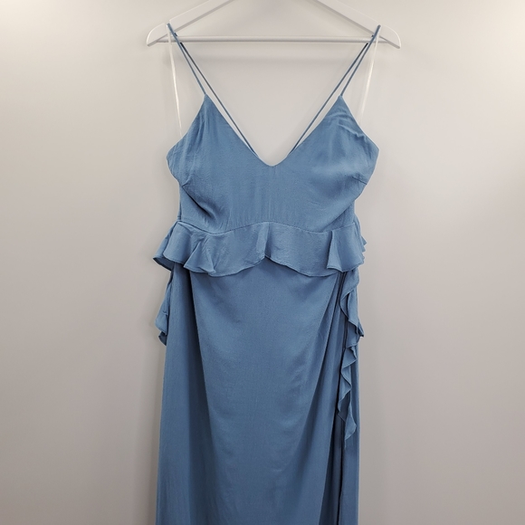 Elliatt Rapture Ruffles Maxi Dress Steel Blue NEW - Picture 3 of 5
